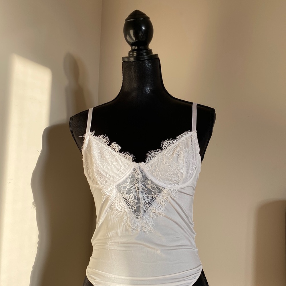 Vintage White Lace Bodysuit